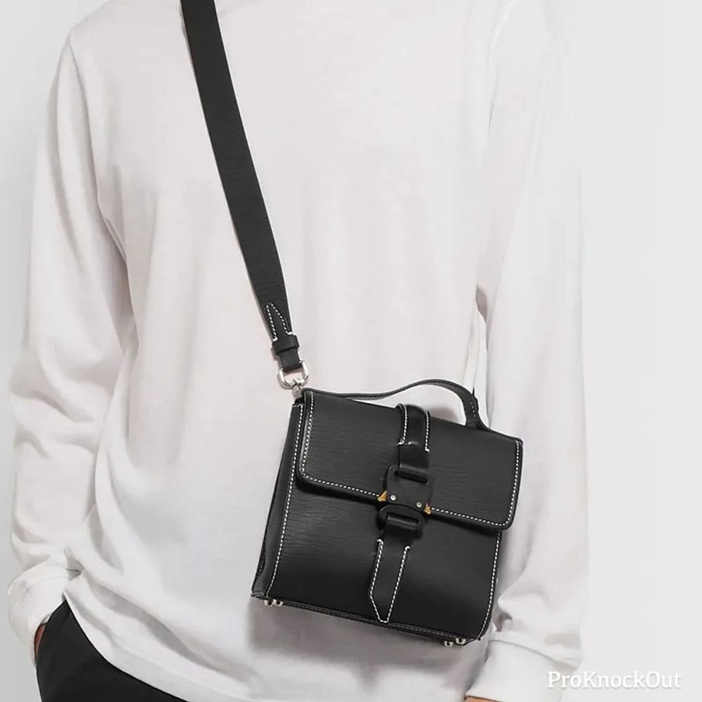High Quality Brand Men Leather Studio Bag 